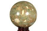 Polished Rainforest Jasper (Rhyolite) Sphere - Australia #209247-2